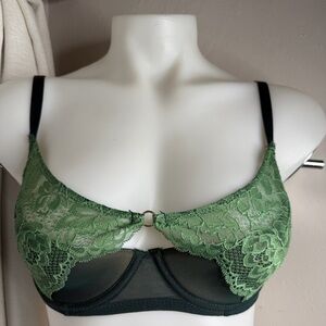 Adore Me Green Lace Bra
